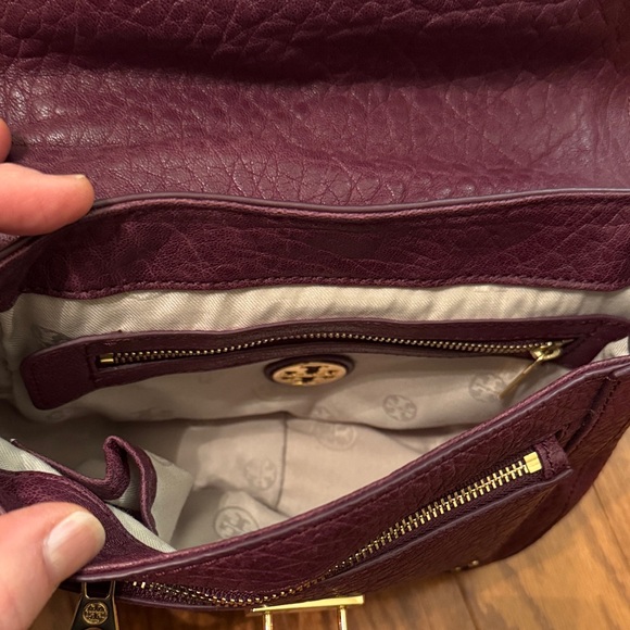 Tory Burch The 797 Pouch Plum Burgundy Crossbody Bag Oxblood - Picture 11 of 16